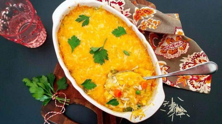 rice dish on  a table