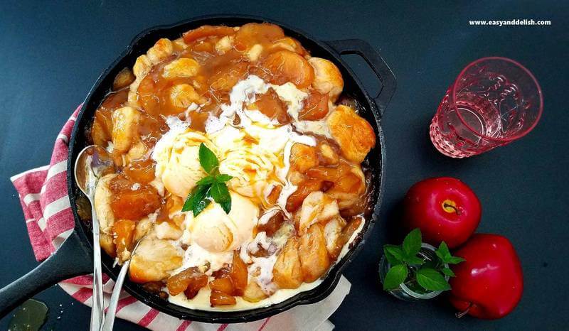 A bowl of food on a table