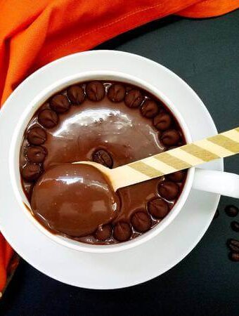 a cup of coffee fudge