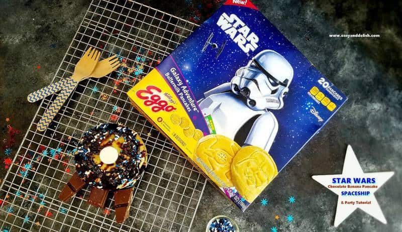 star wars pancakes box with pancakes on a rack