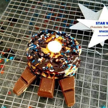 Star-wars-chocolate-banana-pancake-spaceship, Star-wars-party-tutorial