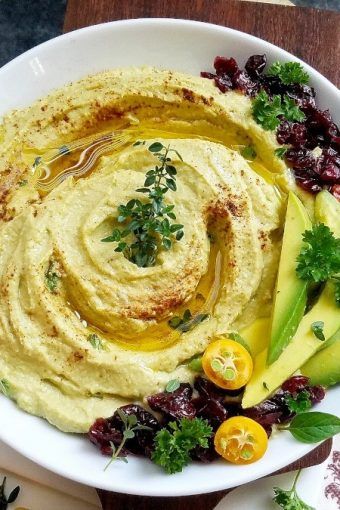 Avocado-cranberry-hummus, Dip, Spread