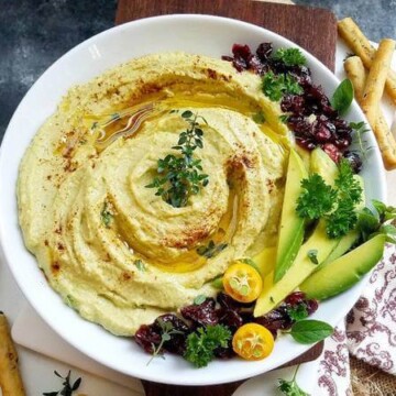 Avocado-cranberry-hummus, Dip, Spread