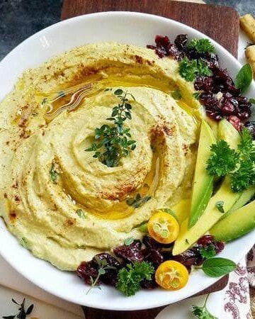 Avocado-cranberry-hummus, Dip, Spread