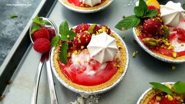 Raspberry Pistachio Froyo Pies — featured Raspberry-pistachio-froyo-pies, Frozen-yogurt-pies