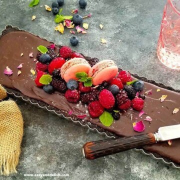 decorated chocolate tart
