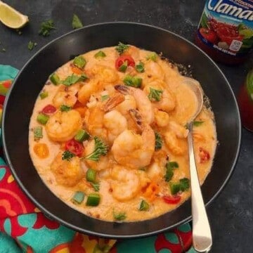 A bowl of shrimp stew