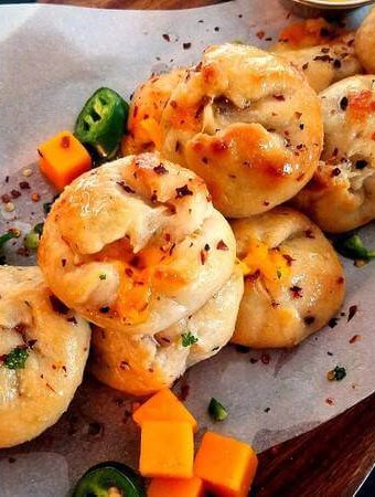 A close up of food on a table