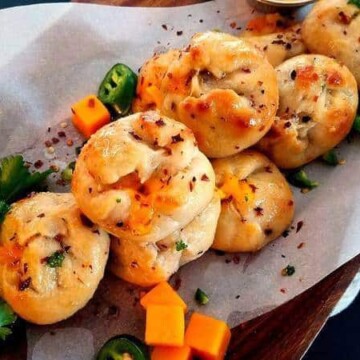 A close up of food on a table