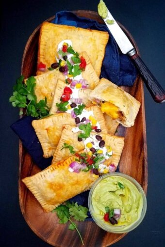 A plate of food on a table