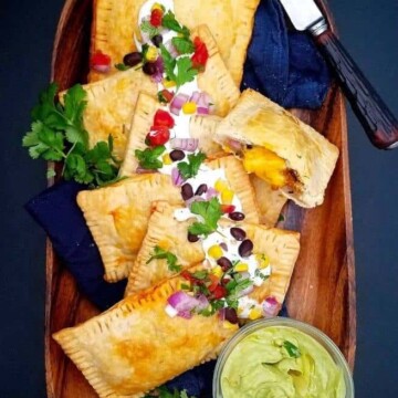 A plate of food on a table