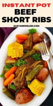 close up of Brazilian rib pot roast in a platter