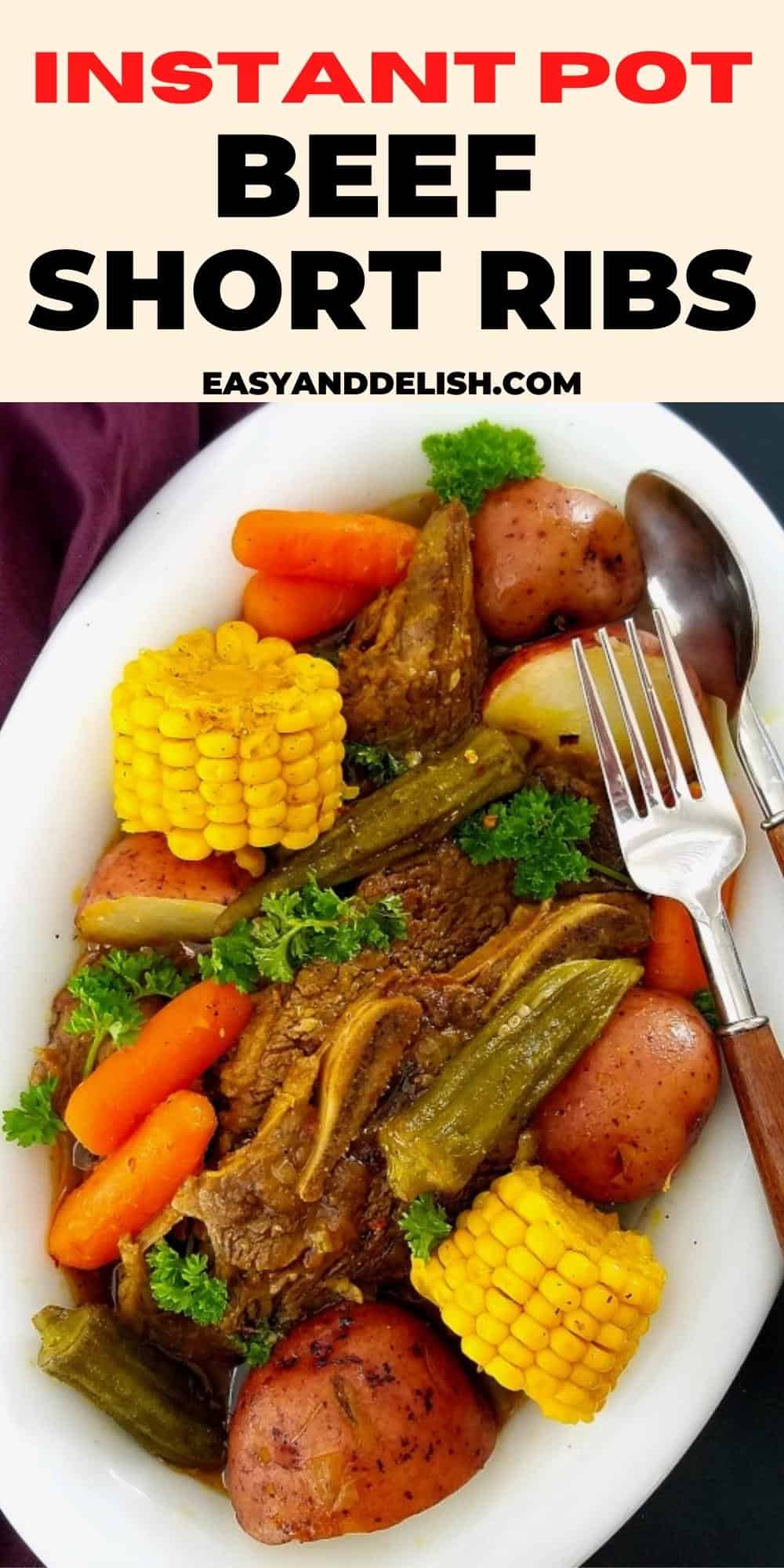 close up of Brazilian rib pot roast in a platter