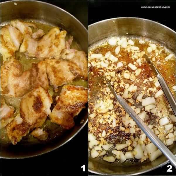 images showing how to make coconut chicken curry