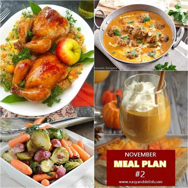 A bunch of different types for November meal plan
