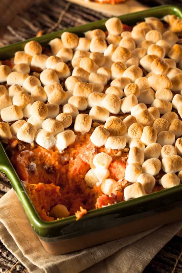 Sweet Potato Casserole with Marshmallows - Easy and Delish