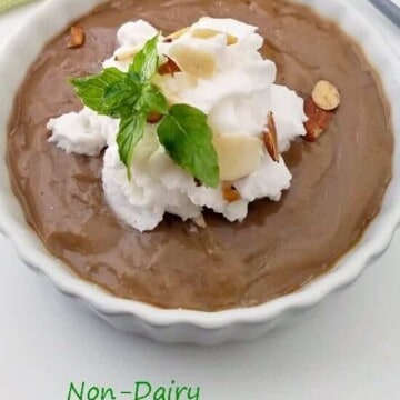 caramel pudding in a ramekin -- close up