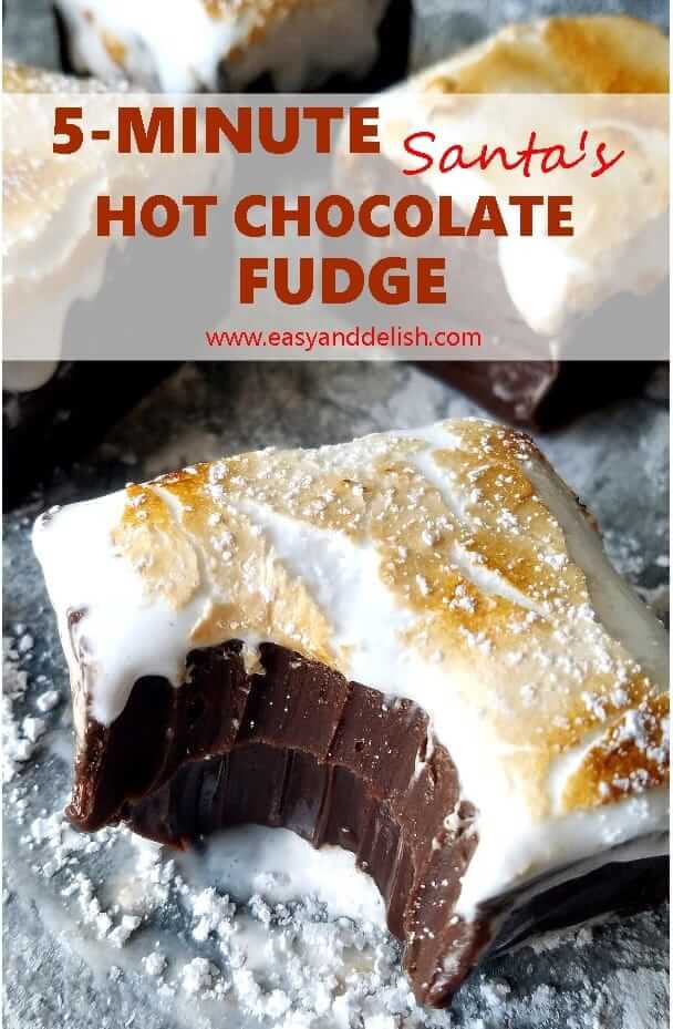 close up of hot chocolate fudge with a  bite