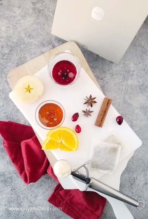 Ingredients used to make snowball mulled wine