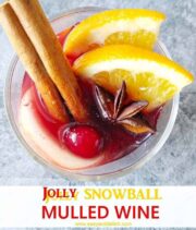 a glass of mulled wine for Christmas