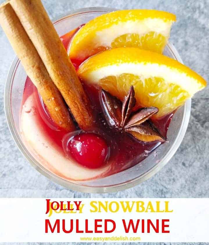 a glass of mulled wine for Christmas 