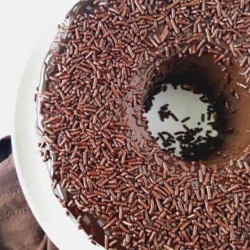 A close up of half brigadeirao on a plate