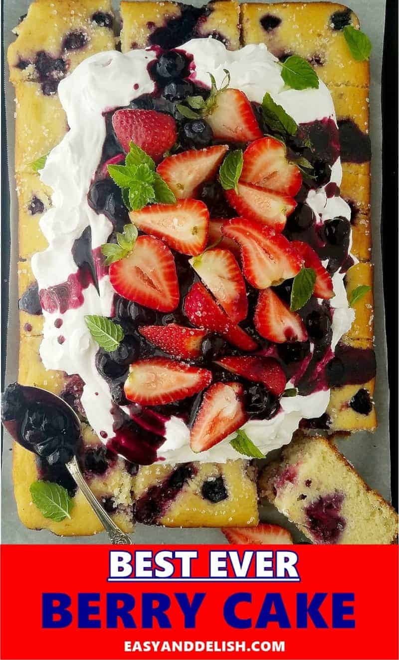 close up picture of berry butter cake
