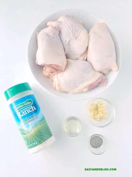 ingredients of ranch chicken thighs