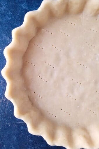 a close up of pie crust