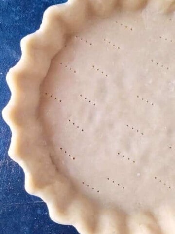 a close up of pie crust