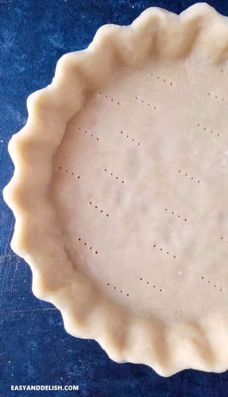 a close up of pie crust