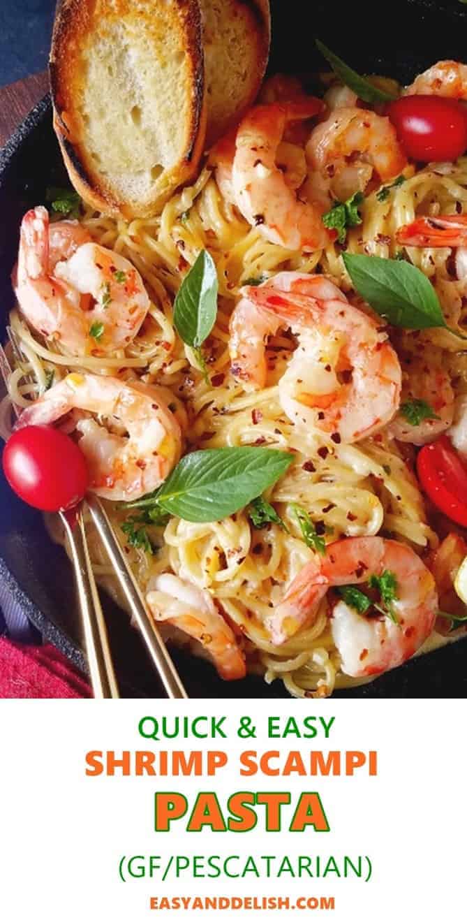 One Pot Shrimp Scampi Pasta Recipe - Easy and Delish