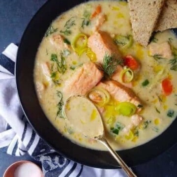 A bowl of soup
