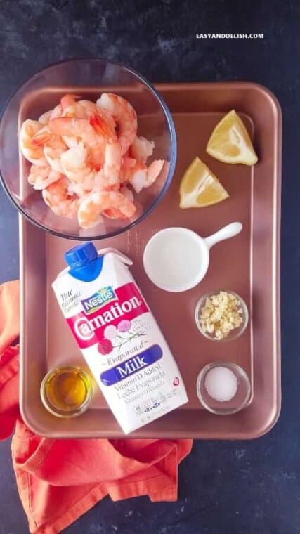 ingredients of easy shrimp scampi recipe