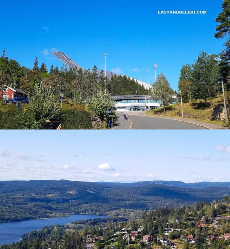 View of the Ski Museum in Oslo and its surroundings