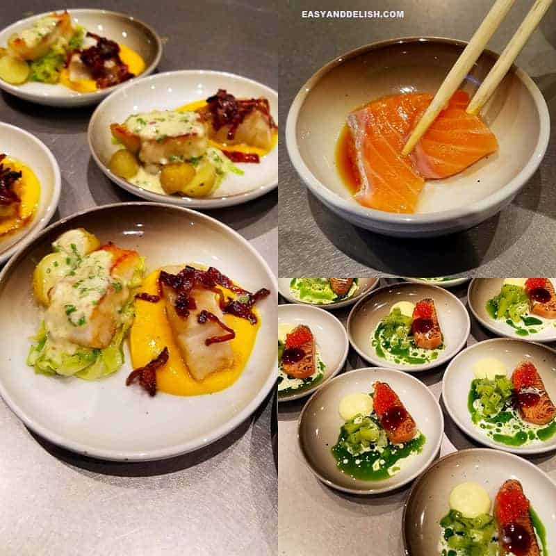 photo collage of Norwegian seafood 