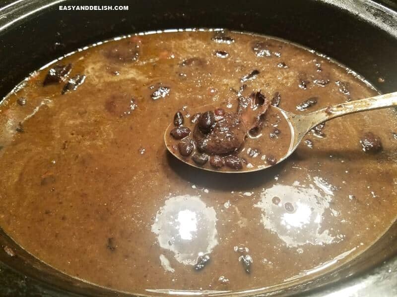 vegan or vegetarian feijaoda cooked in the slow cooker or crockpot