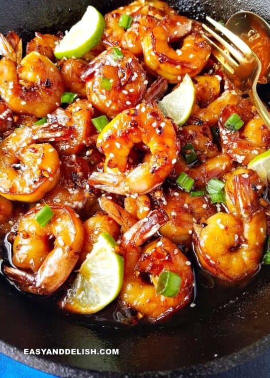 Honey Garlic Butter Shrimp Skillet Recipe Easy and Delish