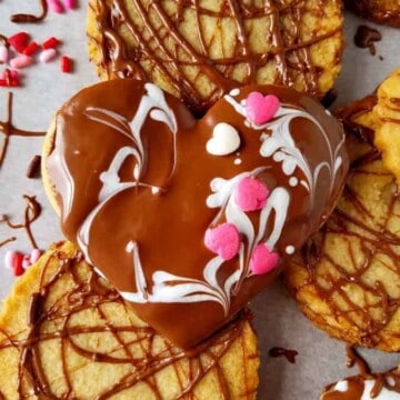 A close up of keto shortbread cookies