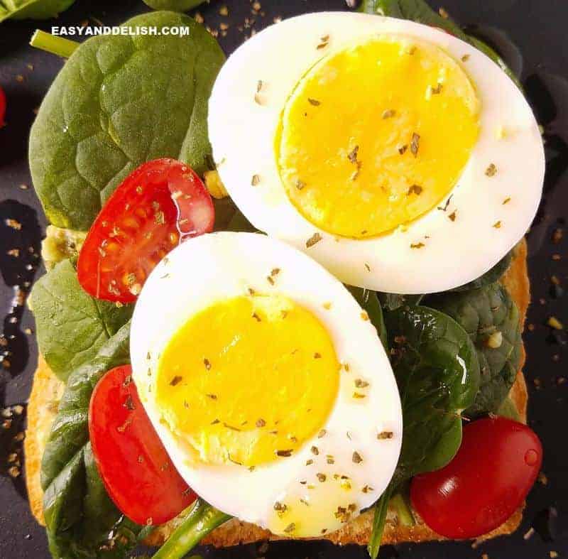 close up of a breakfast toast