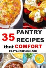 easy pantry recipes collage