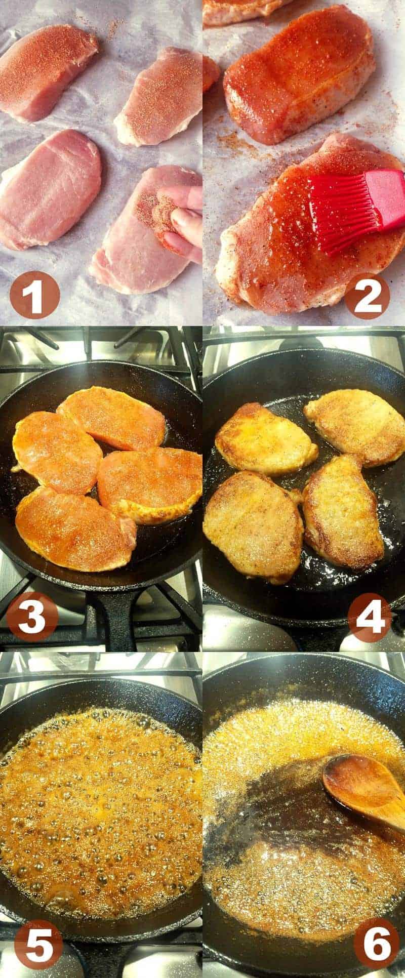 six collage images showing how to make recipe