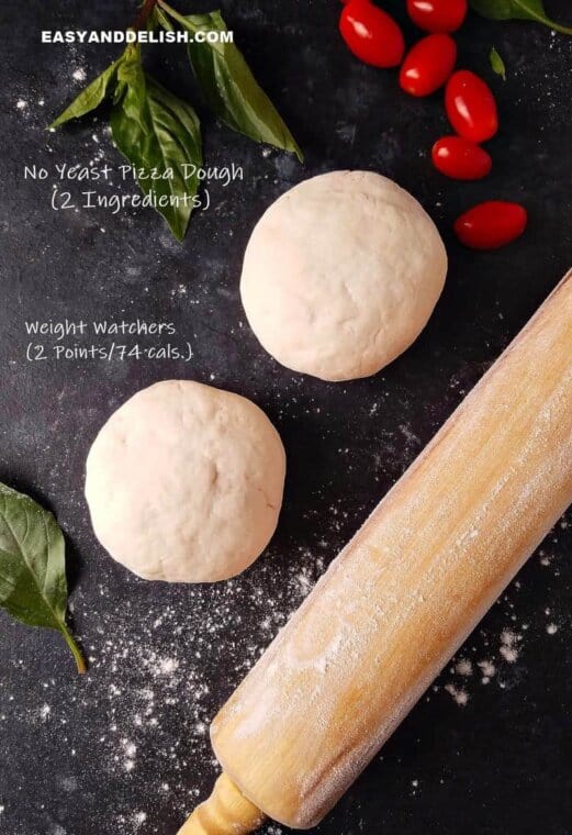 Easy No Yeast Pizza Dough (2 Ingredients) Easy and Delish