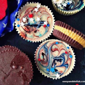 peanut butter cups 2 ways: Reese's style and for the 4th of July!
