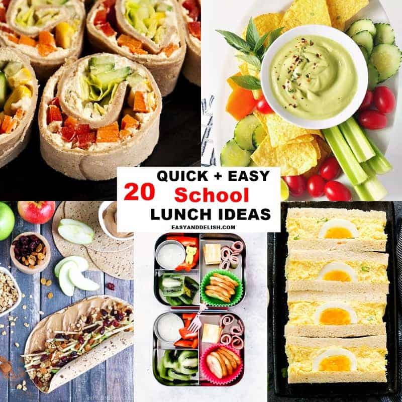 photo collage of kids lunch ideas