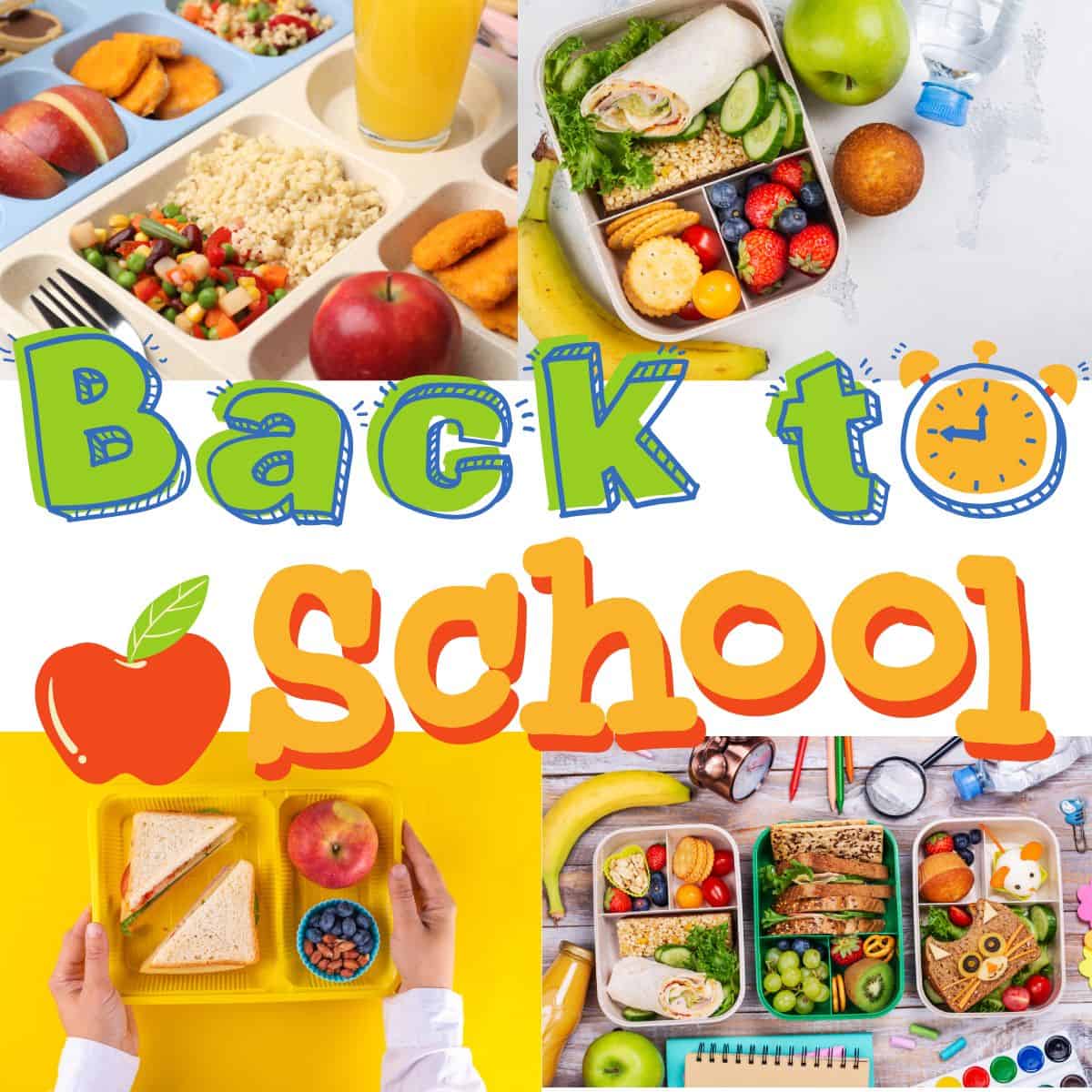 Back-to-school lunch ideas for kids with packed lunchboxes