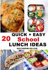 photo collage of kids lunch ideas