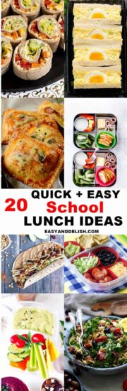 photo collage of kids lunch ideas