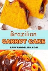 photo collage of Brazilian carrot cake