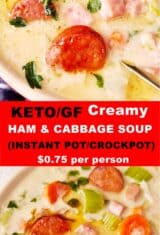 Keto Ham and cabbage soup